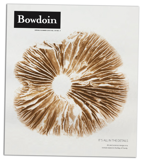 Spring 2018 Bowdoin Magazine cover
